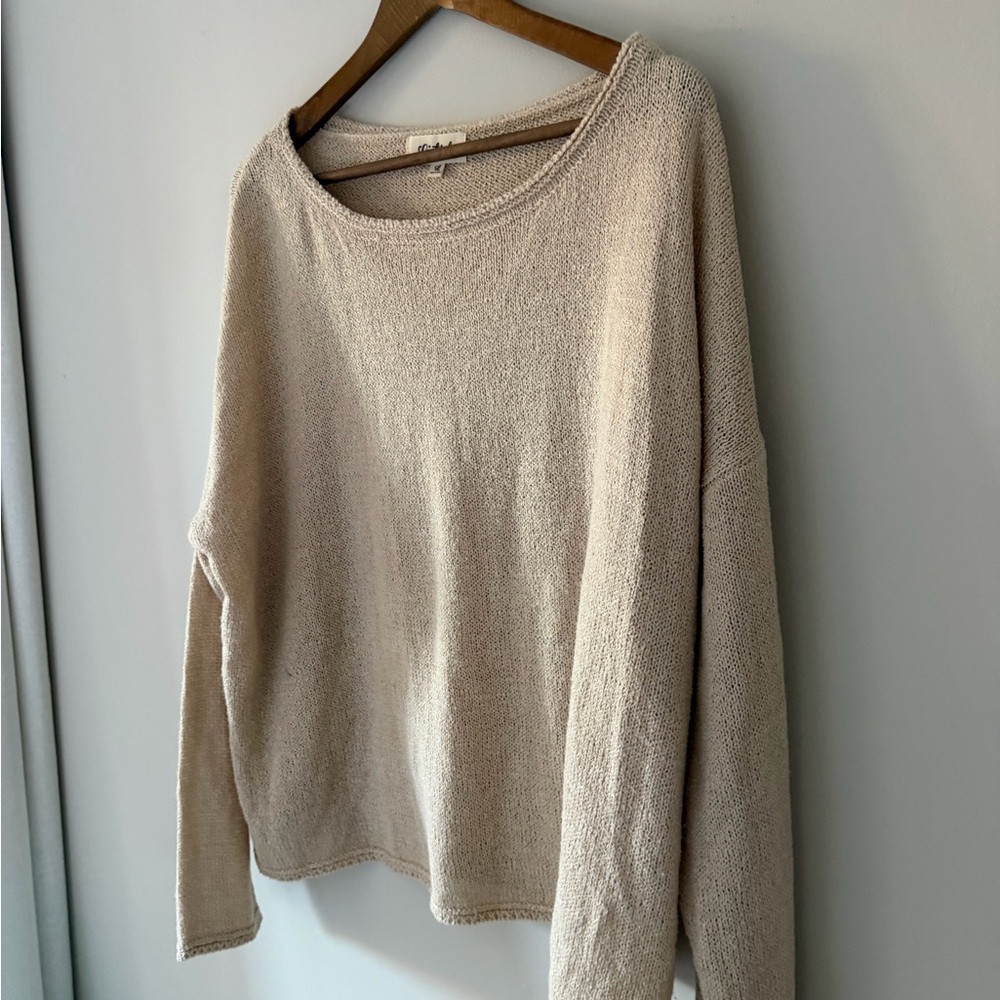 Listicle Women's Beige/Cream Knit Sweater Lounge Set Size Large - Picture 6 of 12